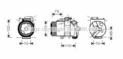 AVA QUALITY COOLING saak018 -  Компрессор, кондиционер